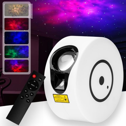 Lampa nocna projektor gwiazd NEBULA biały Lampa nocna projektor gwiazd NEBULA biały