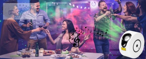 Lampa nocna projektor gwiazd NEBULA biały Lampa nocna projektor gwiazd NEBULA biały