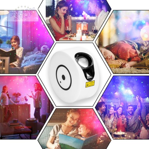 Lampa nocna projektor gwiazd NEBULA biały Lampa nocna projektor gwiazd NEBULA biały