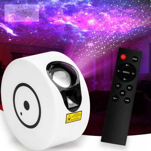Lampa nocna projektor gwiazd NEBULA biały Lampa nocna projektor gwiazd NEBULA biały