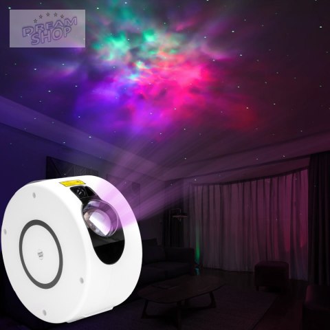 Lampa nocna projektor gwiazd SPIRAL biały Lampa nocna projektor gwiazd SPIRAL biały