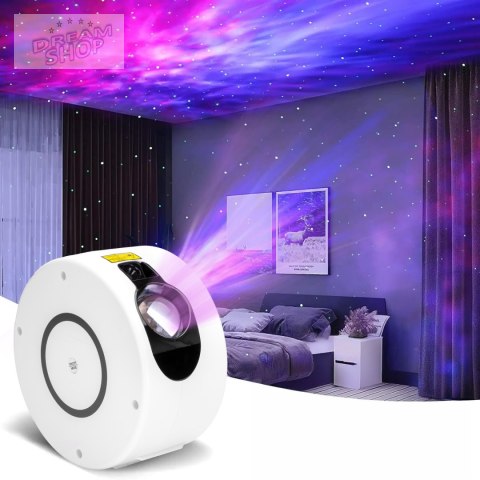 Lampa nocna projektor gwiazd SPIRAL biały Lampa nocna projektor gwiazd SPIRAL biały