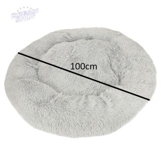 Legowisko dla psa kota posłanie kojec 100cm jasny szary