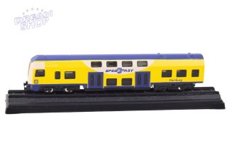 Model Kolekcjonerski Pociąg Żółto-Niebieski 1:48 Metalowy