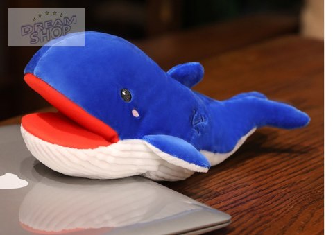 Pluszowa Maskotka Wieloryb Niebieski Pacynka 30 cm