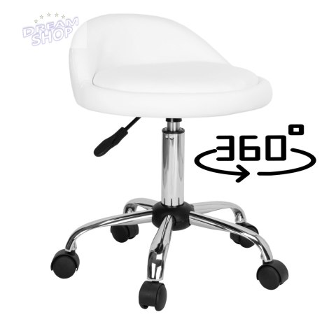 Taboret kosmetyczny KB-Lomo biały Taboret kosmetyczny KB-Lomo biały