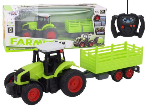 Traktor Zdalnie Sterowany RC Z Przyczepą 1:16 Zielony