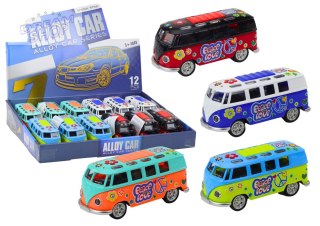 Camper Bus 1:32 Metalowy Światła Dźwięki Napęd Otwierane Drzwi