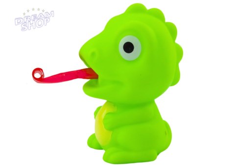 Dinozaur Gumowy Z Wysuwanym Językiem Zielony 8CM Dinozaur Gumowy Z Wysuwanym Językiem Zielony 8CM
