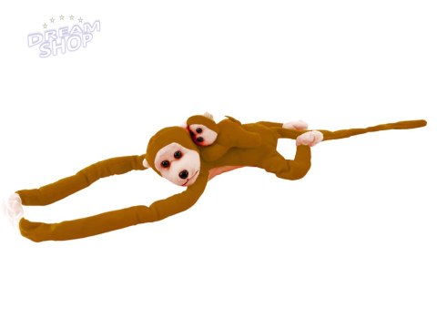 Maskotka Pluszowa Małpka z Dzieckiem Ciemno Brązowa 70 cm Maskotka Pluszowa Małpka z Dzieckiem Ciemno Brązowa 70 cm