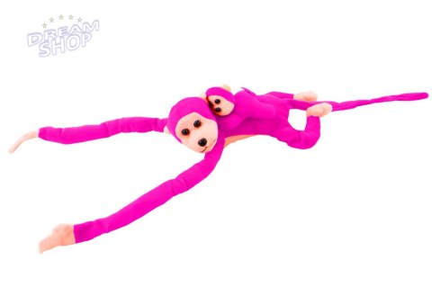 Maskotka Pluszowa Małpka z Dzieckiem Ciemno Różowa 90 cm Maskotka Pluszowa Małpka z Dzieckiem Ciemno Różowa 90 cm