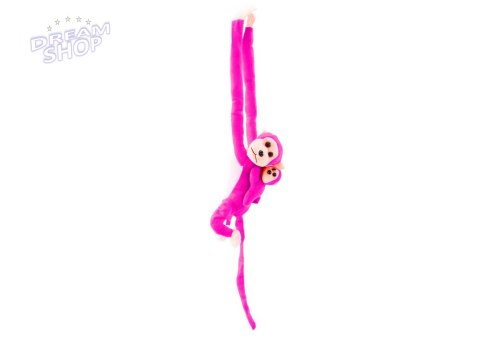 Maskotka Pluszowa Małpka z Dzieckiem Ciemno Różowa 90 cm Maskotka Pluszowa Małpka z Dzieckiem Ciemno Różowa 90 cm