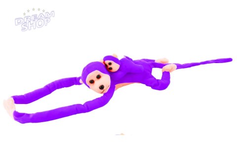 Maskotka Pluszowa Małpka z Dzieckiem Fioletowa 90 cm Maskotka Pluszowa Małpka z Dzieckiem Fioletowa 90 cm