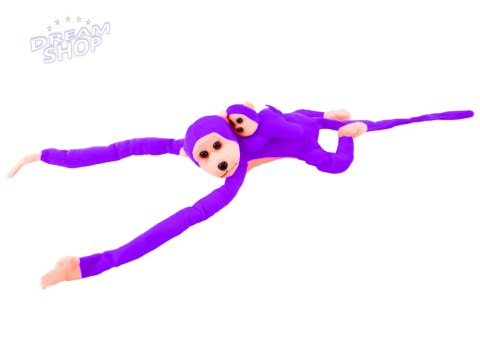 Maskotka Pluszowa Małpka z Dzieckiem Fioletowa 90 cm Maskotka Pluszowa Małpka z Dzieckiem Fioletowa 90 cm