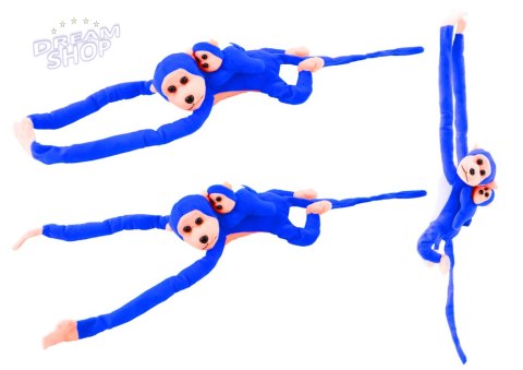Maskotka Pluszowa Małpka z Dzieckiem Niebieska 90 cm Maskotka Pluszowa Małpka z Dzieckiem Niebieska 90 cm