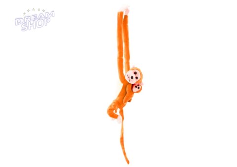 Maskotka Pluszowa Małpka z Dzieckiem Pomarańczowa z Dźwiękiem 70 cm Maskotka Pluszowa Małpka z Dzieckiem Pomarańczowa z Dźwiękiem 70 cm