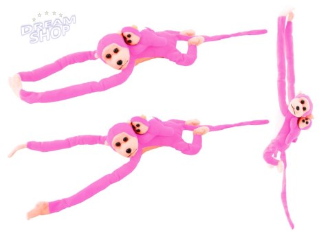 Maskotka Pluszowa Małpka z Dzieckiem Różowa 90 cm Maskotka Pluszowa Małpka z Dzieckiem Różowa 90 cm