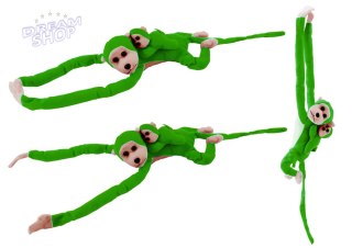 Maskotka Pluszowa Małpka z Dzieckiem Zielona 70 cm