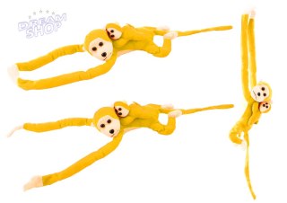 Maskotka Pluszowa Małpka z Dzieckiem Żółta 70 cm