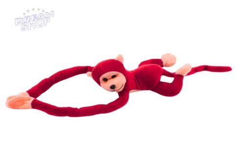 Maskotka Pluszowa Małpka z Dźwiękiem Czerwona 80 cm