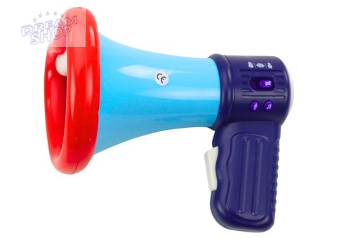 Megafon Zmieniacz Głosu Nagrywanie Trzy Tryby Głosu Usta Niebieski Megafon Zmieniacz Głosu Nagrywanie Trzy Tryby Głosu Usta Niebieski