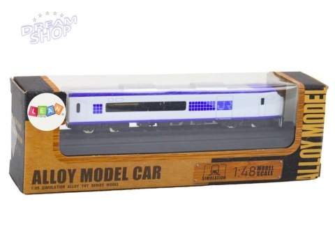 Model Kolekcjonerski Pociąg Wagon 1:48 Metalowy Biało-Niebieski Model Kolekcjonerski Pociąg Wagon 1:48 Metalowy Biało-Niebieski