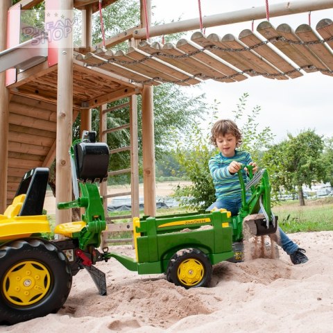 Rolly Toys rollyTrailer Przyczepa Farm JOHN DEERE Otwierane Burty Rolly Toys rollyTrailer Przyczepa Farm JOHN DEERE Otwierane Burty