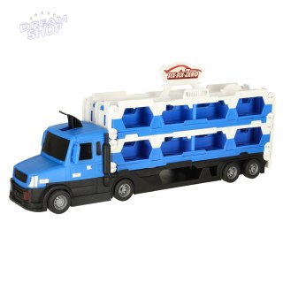 TIR Laweta samochód transporter pojazd składany XXL 10 autek niebieski