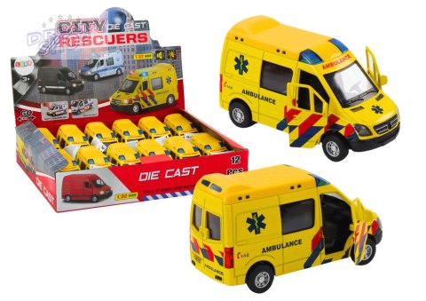 Ambulans Karetka 1:32 Otwierane Drzwi Światła Dźwięki Napęd Żółt Ambulans Karetka 1:32 Otwierane Drzwi Światła Dźwięki Napęd Żółt