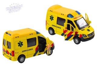 Ambulans Karetka 1:32 Otwierane Drzwi Światła Dźwięki Napęd Żółt