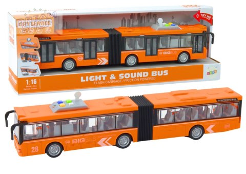 Autobus Przegubowy Miejski 1:16 Napęd Światła Dźwięki Napęd Pomarańczowy