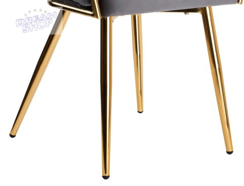 Krzesło plecione COFTON gold Velvet grafitowy Krzesło plecione COFTON gold Velvet grafitowy