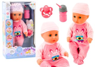 Lalka Bobas W Różowej Piżamce Siusiająca Butelka Smoczek Dźwięki