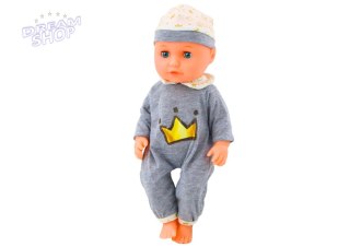 Lalka Bobas W Siwej Piżamce Siusiająca Butelka Smoczek Dźwięki