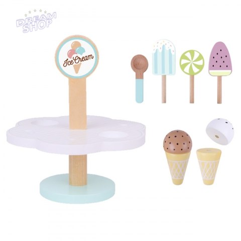 TOOKY TOY Drewniane Lody Magnetyczne na Stojaku TOOKY TOY Drewniane Lody Magnetyczne na Stojaku
