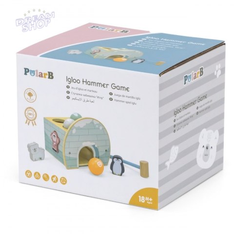 VIGA PolarB Drewniany Przebijak Igloo z Młoteczkiem Figurkami i Sorterem VIGA PolarB Drewniany Przebijak Igloo z Młoteczkiem Figurkami i Sorterem