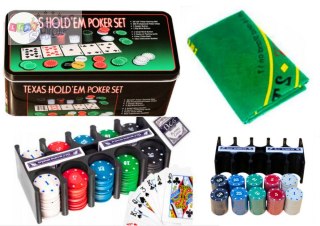 Zestaw Do Gry W Pokera 2 Talie Kart Żetony Plansza Do Gry