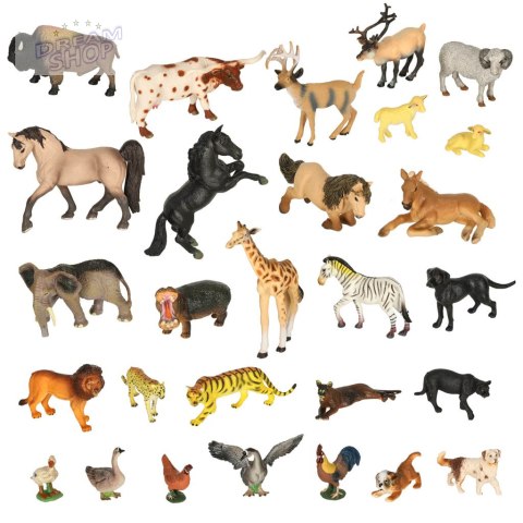 Figurki zwierzęta zoo zestaw do zabawy 28 el. Figurki zwierzęta zoo zestaw do zabawy 28 el.