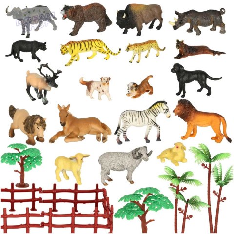 Figurki zwierzęta zoo zestaw do zabawy 31 el. Figurki zwierzęta zoo zestaw do zabawy 31 el.