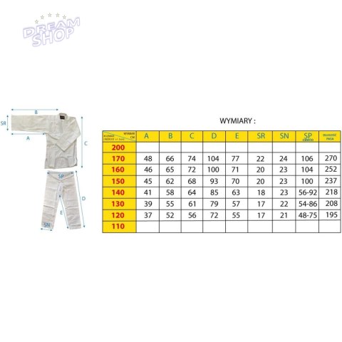KIMONO ENERO JUDO AIKIDO 170CM NIEBIESKIE KIMONO ENERO JUDO AIKIDO 170CM NIEBIESKIE