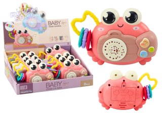 Krab Aparat Grzechotka Projektor Na Baterie Dźwięki Różowy