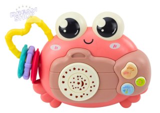 Krab Aparat Grzechotka Projektor Na Baterie Dźwięki Różowy