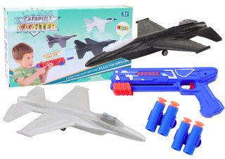 Pistolet Na Strzałki 2w1 Wyrzutnia Samolotów Niebieski