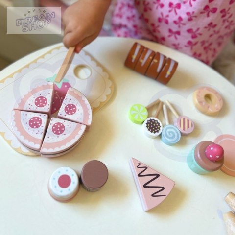 TOOKY TOY Sweet Cake Drewniany Zestaw Słodkości w Pudełku TOOKY TOY Sweet Cake Drewniany Zestaw Słodkości w Pudełku