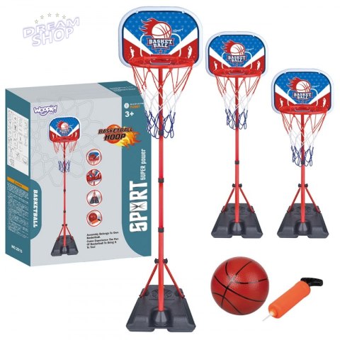 WOOPIE Zestaw Koszykówka Wolnostojąca Regulowana Wysokość 90-170cm + Piłka WOOPIE Zestaw Koszykówka Wolnostojąca Regulowana Wysokość 90-170cm + Piłka