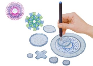 Zestaw Geometryczny Spirograf Kółka Pisaki Modelina 28 El