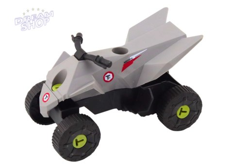 Zestaw Nowoczesne Auto z Quadem Do Rozkręcania DIY Siwy Zestaw Nowoczesne Auto z Quadem Do Rozkręcania DIY Siwy