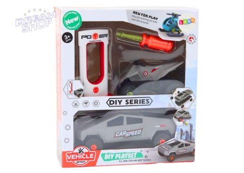 Zestaw Nowoczesne Auto z Quadem Do Rozkręcania DIY Siwy Zestaw Nowoczesne Auto z Quadem Do Rozkręcania DIY Siwy