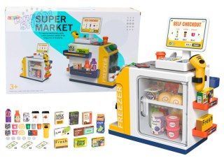 Zestaw Supermarket Kasa Fiskalna Skaner Światła I Dźwięki