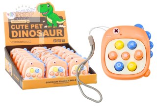 Gra Zręcznościowa Whack A Mole Literki Dinozaur Pomarańczowa